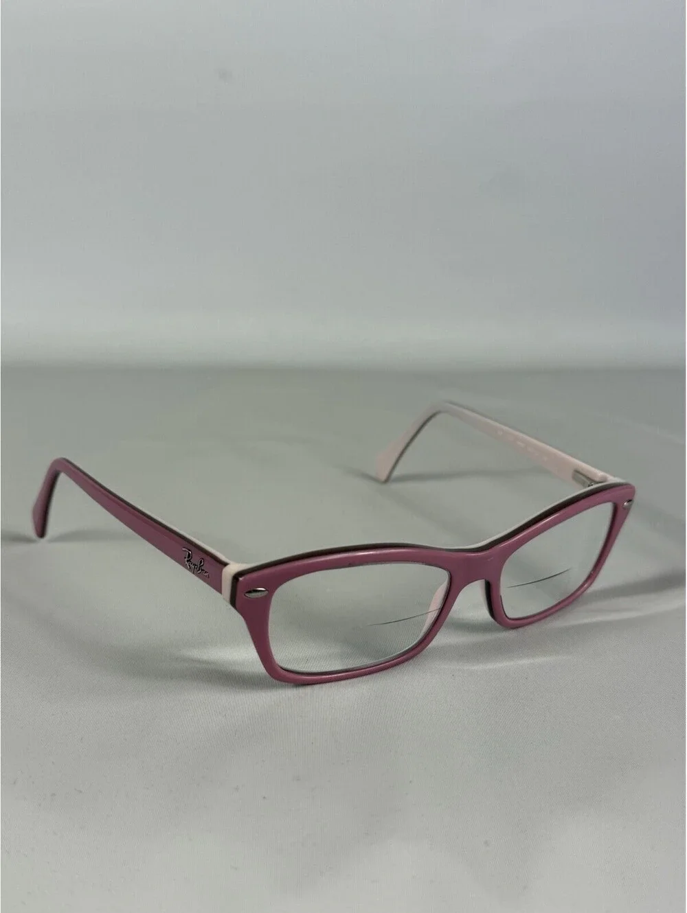 Ray-Ban RB1550 3656 Kids Eyeglasses Frames Pink Rectangular Cat Eye 48-15-130